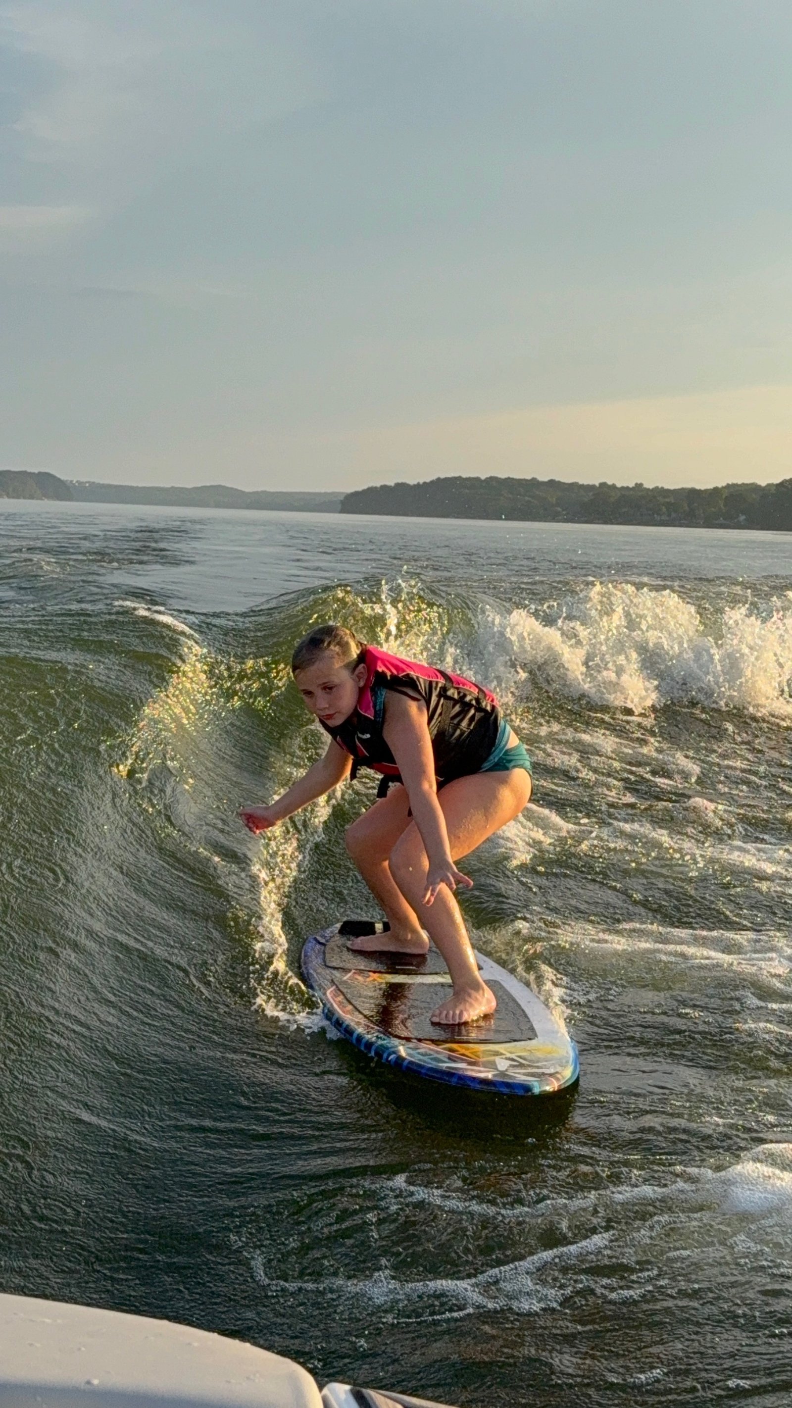 Girl Sunset Surf